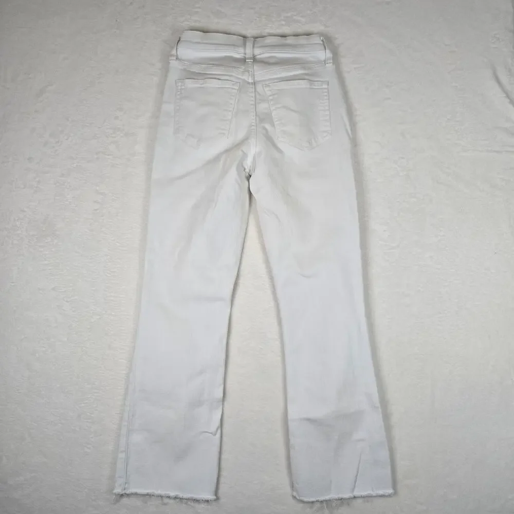 J Crew 9" Demi Boot Crop Jeans White Womens size 25 0694 - Picture 3 of 11